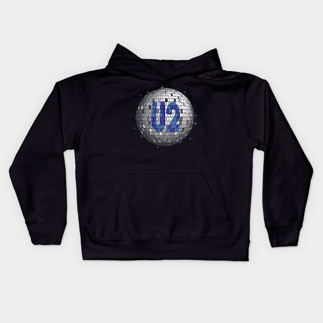 U2 Disco Ball | Blue Room Kids Hoodie by Rad Love